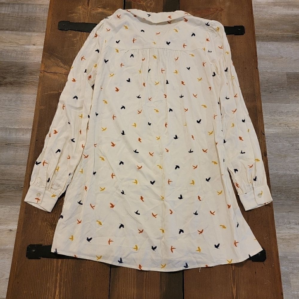Living doll bird print tunic dress size small - Picture 2 of 4